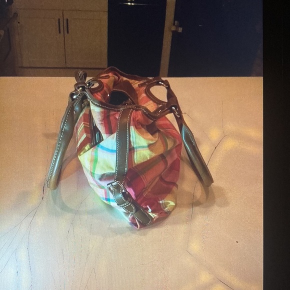 Cute print plaid shoulder bag Like new - Picture 4 of 5